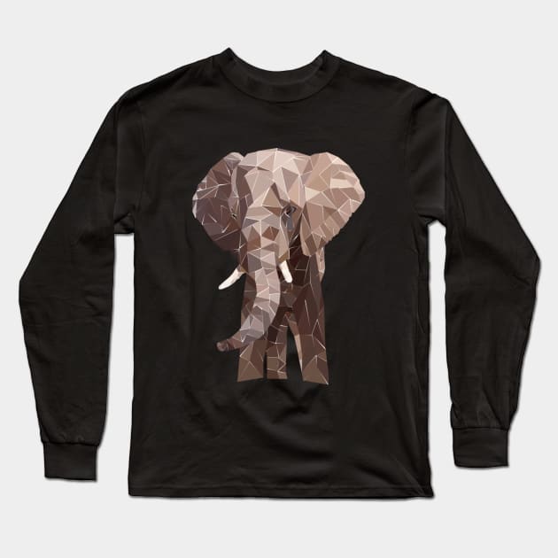 Happy African Elephant in the Bush Long Sleeve T-Shirt by JTV